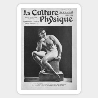 LA CULTURE PHYSIQUE - Vintage Physique Muscle Male Model Magazine Cover Sticker